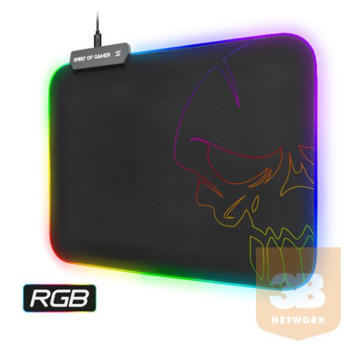 Spirit of Gamer Egérpad - RGB Medium (RGB háttérvilágítás, 350 x 255 x 3mm; fekete)