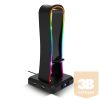 Spirit of Gamer Fejhallgató állvány - SENTINEL (4xUSB2.0, kábelvezetés, csúszásmentes talp, 11 RGB preset)