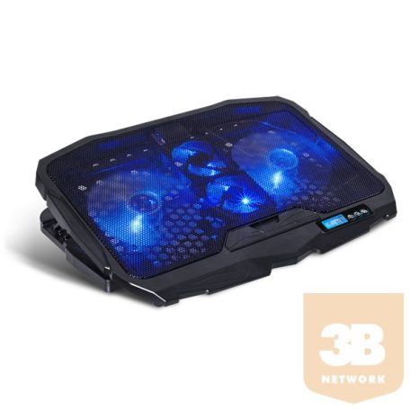 Spirit of Gamer Notebook Hűtőpad 17"-ig - AIRBLADE 600 Blue (15dB; max. 95,14 m3/h; 2x12cm, LED, 2xUSB2.0)