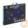 Spirit of Gamer Notebook Hűtőpad 17"-ig - AIRBLADE 600 Blue (15dB; max. 95,14 m3/h; 2x12cm, LED, 2xUSB2.0)