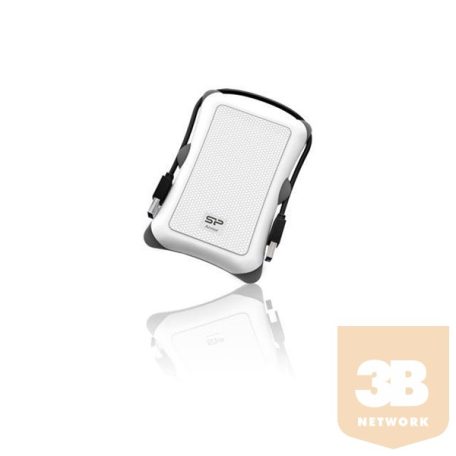 Silicon Power ARMOR A30 2,5" SATA külső ház USB 3.0 Fehér (7mm, Ütésálló és porálló)