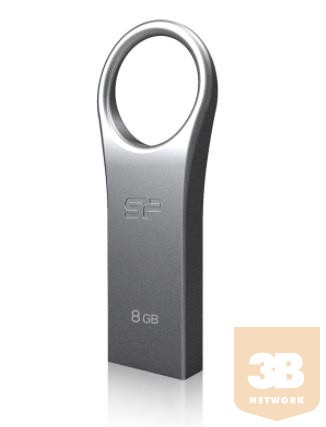 Silicon Power memory USB Firma F80 8GB USB 2.0 COB Zinc alloy Silver