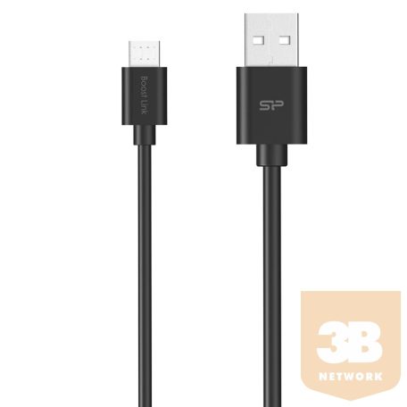 Silicon Power Cable microUSB - USB, Boost Link LK30, 1M, 2.4A, Black