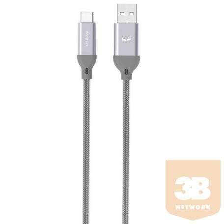 Silicon Power Cable USB TypeC - USB, Boost Link LK30AC Nylon, 1M, 2.4A, Gray