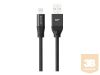 SILICON POWER Cable USB - Lightning LK35AL 1M Mfi Nylon oplot Black