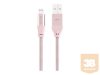 SILICON POWER Cable USB - Lightning LK35AL 1M Mfi Nylon oplot Pink