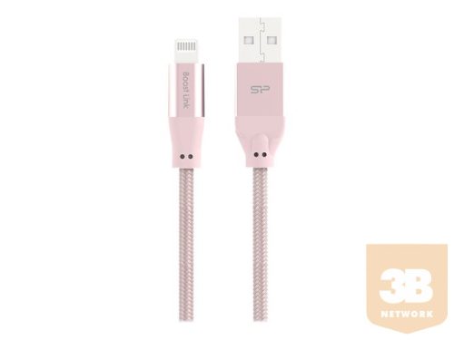 SILICON POWER Cable USB - Lightning LK35AL 1M Mfi Nylon oplot Pink