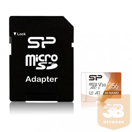 Silicon Power memory card Superior Pro Micro SDXC 256GB UHS-I U3 V30 +adapter