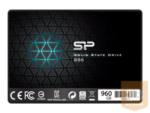 SILICONPOW SP960GBSS3S55S25 Silicon Power SSD Slim S55 960GB 2.5, SATA III 6GB/s, 560/530 MB/s, 7mm