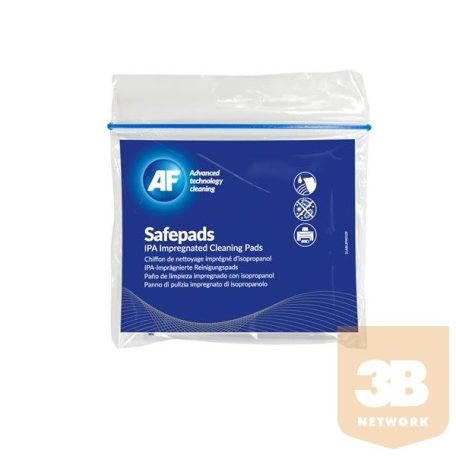 AF Tisztítókendő, izopropil alkohollal, nagy méretű, 10 db, "Safepads"