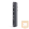 Satechi Aluminium TYPE-C PRO Hub (HDMI 4K,PassThroughCharging,2x USB3.0,2xSD,ThunderBolt 3) - Space Grey