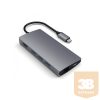 Satechi Aluminium TYPE-C Multi-Port Adapter (HDMI 4K,3x USB 3.0,MicroSD,Ethernet) - Space Grey