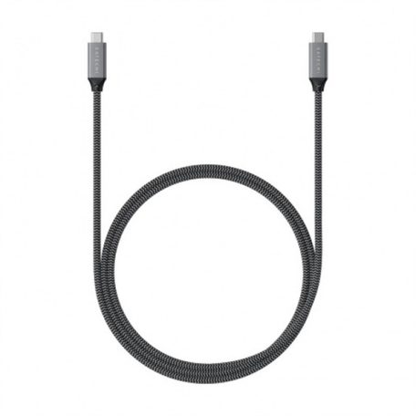 Satechi USB-C -USB-C kábel, 4.0  Braided 40 Gbps 80cm - Grey