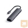 Satechi Aluminium Type-C Slim Multiport (1xHDMI 4K,2x USB-A,1x SD,1x Ethernet) - Space Grey