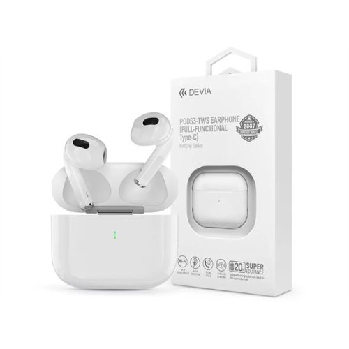 DEVIA ST102064 TWS BLUETOOTH SZTEREÓ FÜLHALLGATÓ V5.3 + TÖLTŐTOK - KINTONE SERIES PODS3 - FEHÉR