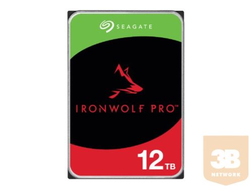 SEAGATE Ironwolf PRO Enterprise NAS HDD 12TB 7200rpm 6Gb/s SATA 256MB cache 8.9cm 3.5inch 24x7 for NAS RAID Rackmount Systeme BLK