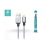 DEVIA APPLE IPHONE LIGHTNING USB TÖLTŐ- ÉS ADATKÁBEL - 1 M-ES VEZETÉKKEL - TUBE LIGHTNING USB 2.4A - SILVER/BLUE