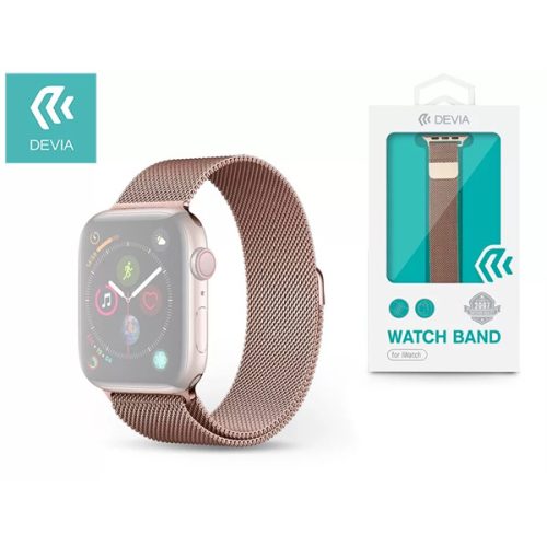 DEVIA APPLE WATCH FÉM SZÍJ - ELEGANT SERIES MILANESE LOOP - 38/40/41 MM - ROSE GOLD