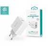 DEVIA HÁLÓZATI TÖLTŐ ADAPTER TYPE-C + USB BEMENETTEL - 20W - WHITE