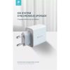 DEVIA HÁLÓZATI TÖLTŐ ADAPTER TYPE-C + USB BEMENETTEL - 20W - WHITE