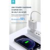 DEVIA HÁLÓZATI TÖLTŐ ADAPTER TYPE-C + USB BEMENETTEL - 20W - WHITE