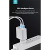 DEVIA GAN HÁLÓZATI TÖLTŐ ADAPTER USB + TYPE-C BEMENETTEL, 65W, FEHÉR