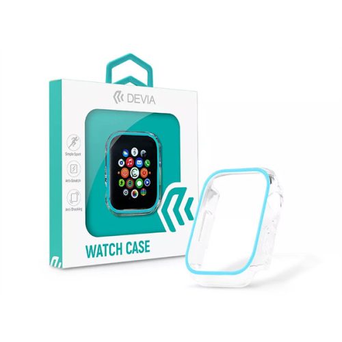 DEVIA APPLE WATCH SZILIKON VÉDŐTOK - LUMINOUS SERIES SHOCKPROOF CASE FOR IWATCH - 40 MM - SKY BLUE