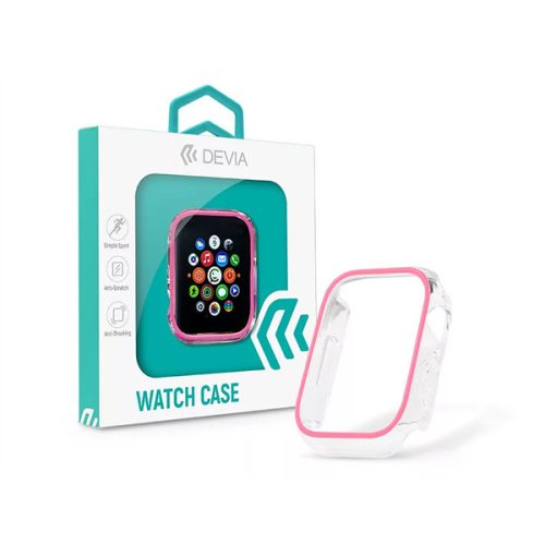 DEVIA APPLE WATCH SZILIKON VÉDŐTOK - LUMINOUS SERIES SHOCKPROOF CASE FOR IWATCH - 44 MM - PEACH