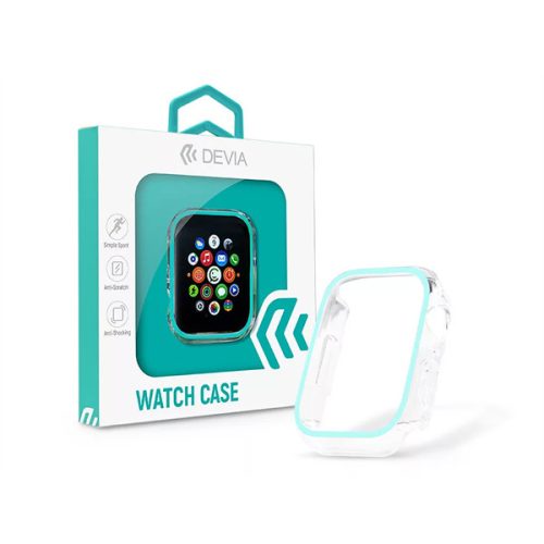 DEVIA APPLE WATCH SZILIKON VÉDŐTOK - LUMINOUS SERIES SHOCKPROOF CASE FOR IWATCH - 44 MM - BLUE GREEN