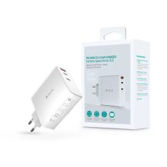   DEVIA GAN HÁLÓZATI TÖLTŐ ADAPTER USB + 2XTYPE-C BEMENETTEL - 140W - EXTREME SPEED SERIES PD 140W 2C+A GAN CHARGER - WHIT