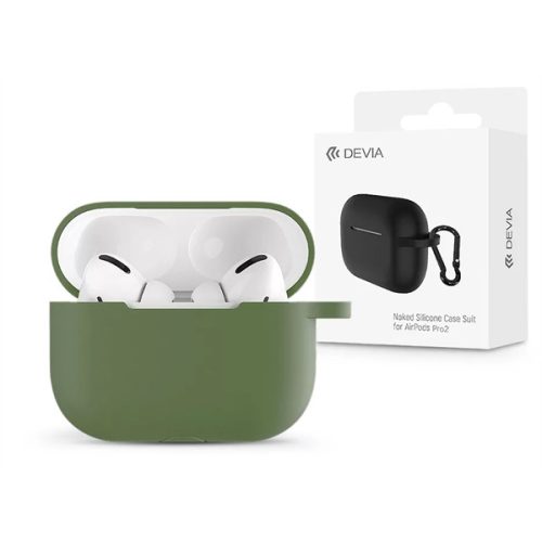 DEVIA SZILIKON TOK AIRPODS PRO2 FÜLHALLGATÓHOZ - SILICONE CASE SUIT FOR AIRPODS PRO2 - ZÖLD