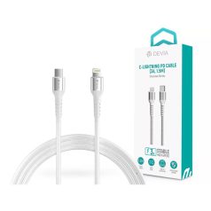   DEVIA USB TYPE-C - LIGHTNING ADAT- ÉS TÖLTŐKÁBEL 1,5 M-ES VEZETÉKKEL - WHITE