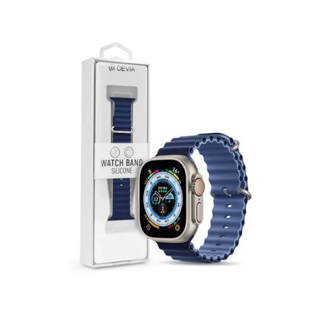 DEVIA APPLE WATCH SZILIKON SPORT SZÍJ - DELUXE SERIES SPORT6 SILICONE TWO-TONE WATCH BAND - 38/40/41 MM - BLUE