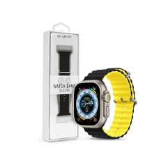   DEVIA APPLE WATCH SZILIKON SPORT SZÍJ - DELUXE SERIES SPORT6 SILICONE TWO-TONE WATCH BAND - 42/44/45/49 MM - BLACK/Y.