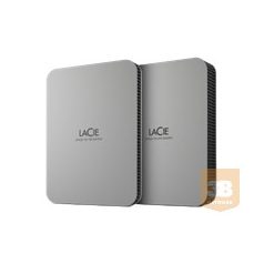   LACIE Mobile Drive HDD USB-C 5TB 2.5inch Moon Silver with USB-C cable