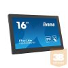 iiyama 24/7 touch monitor, 15,6", 1920x1080, 16:9, 385cd, 28ms, 800:1,/HDMI, T1624MSC