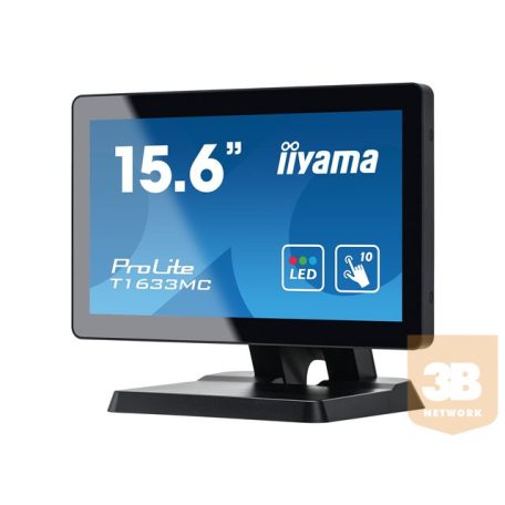 IIYAMA T1633MC-B1 Monitor IIyama T1633MC-B1 15.6, TN touchscreen, 1366 x 768, HDMI/DP/USB
