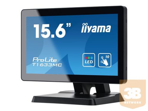 IIYAMA T1633MC-B1 Monitor IIyama T1633MC-B1 15.6, TN touchscreen, 1366 x 768, HDMI/DP/USB