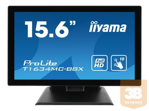 IIYAMA T1634MC-B8X Monitor 15.6inch 1080p 10 point touch 405cd/m2 VGA HDMI DP