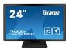 IIYAMA T2452MSC-B1 24inch IPS FHD PCAP 10P Touch Flat Bezel Free Glass 360cd/m2 HDMI DP USB HUB 2x3.0 Speakers Webcam Microphone