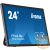 IIYAMA touch IPS monitor 23.8" T2455MSC-B1, 1920x1080, 16:9, 350cd/m2, 5ms, HDMI/DP/2xUSB, hangszóró, webkamera