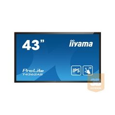  IIYAMA T4362AS-B1 4k UHD LCD 43inch 20 Points PCAP 500cd/m2 1200:1 3840x2160 AG RS232C 16GB eMMC 2GB RAM