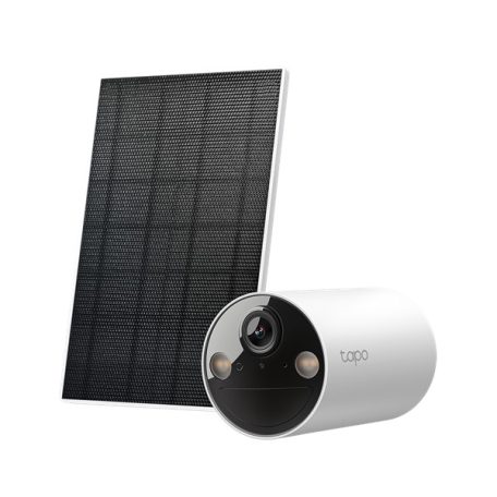 TP-LINK Wireless Kamera Cloud beltéri/kültéri + Okos Solar Panel IP65, TAPO C410 KIT