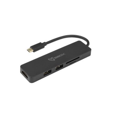 SBOX TCA-51 Dokkoló, ADAPTER USB TYPE-C -> HDMI/USB-3.0/SD+TF - 5in1