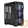 COOLER MASTER Ház Midi ATX MasterBox TD500 MESH V2 ARGB, Tápegység nélkül, Üvegfalú, Fekete