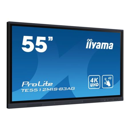 IIYAMA TE5512MIS-B3AG 55inch iiWare10 Android 11 40-Points PureTouch IR with zero bonding 3840x2160 UHD IPS panel Metal Housing