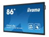 IIYAMA TE8614MIS-B1AG X 87inch Touchpanel 4K VA 435cd 50touch points IR VGA HDMIx4 DPx1 USB-Cx2 spakers 2x18W