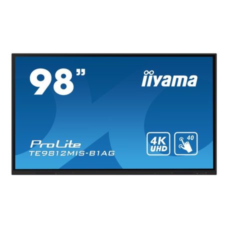 IIYAMA TE9812MIS-B1AG X 98inch Touchpanel 4K IPS 400cd 40touch points IR VGA HDMIx3 USB-Cx1 spakers 2x16W