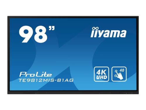 IIYAMA TE9812MIS-B1AG X 98inch Touchpanel 4K IPS 400cd 40touch points IR VGA HDMIx3 USB-Cx1 spakers 2x16W