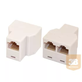 Telefon Y elosztó 1 aljzat + 2 aljzat 8P8C